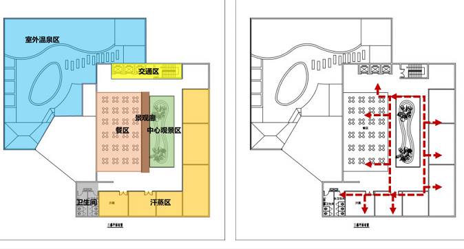 福州特色温泉设计方案：三楼功能分区